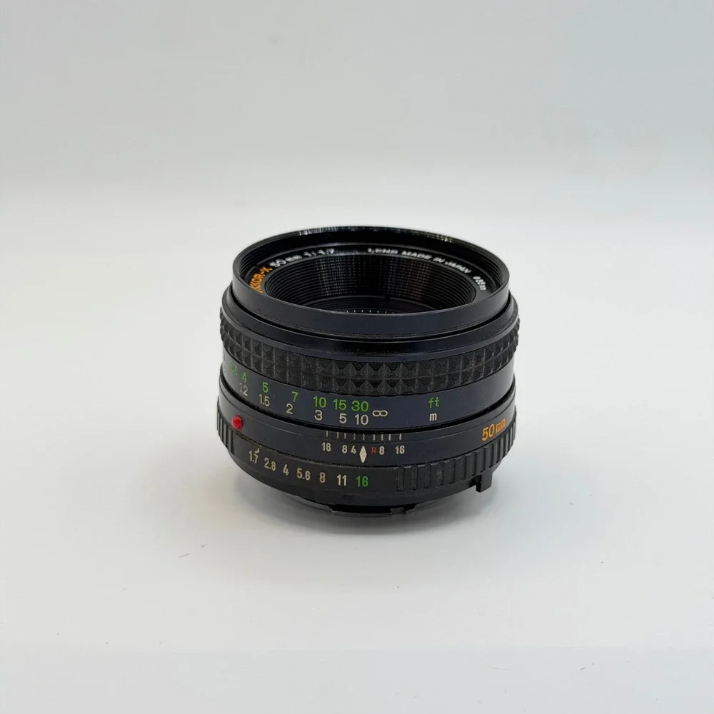 Minolta MD Rokkor-X 50mm f1.7 Prime Lens with Hoya 55mm UV Filter Japan